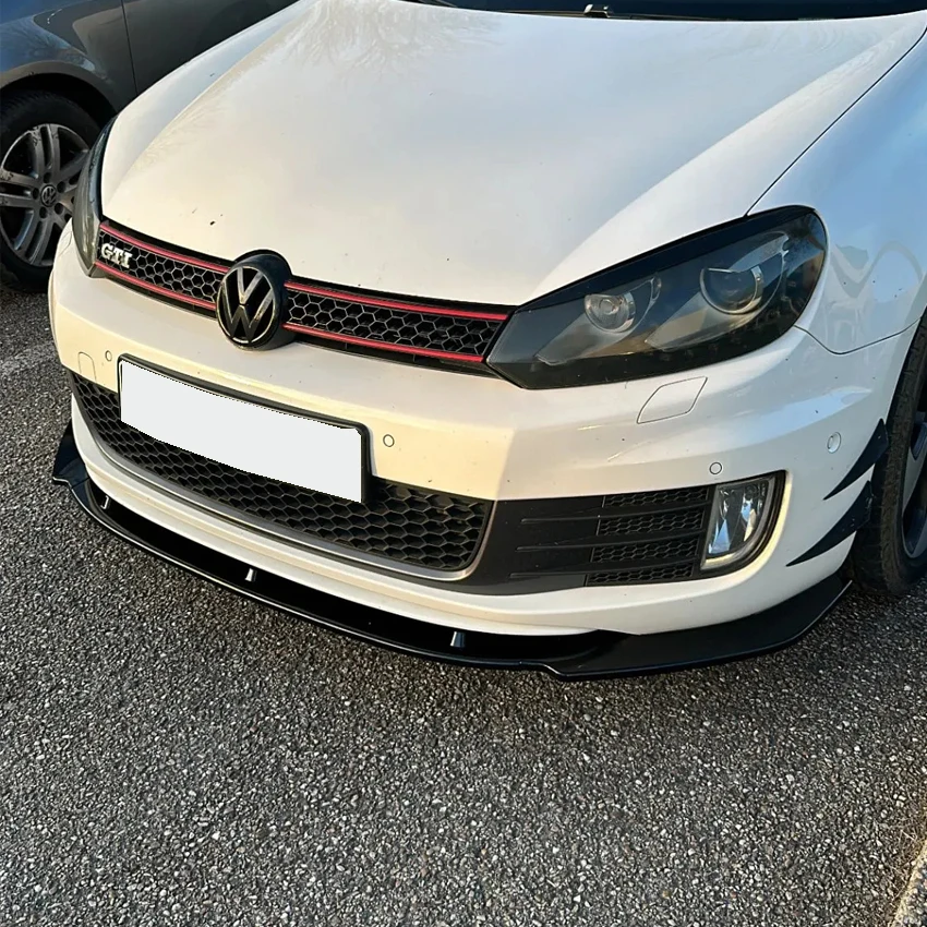 3pcs For Volkswagen Golf 6 MK6 GTI GTD 2009-2013 Car Front Bumper Lip Spoiler Splitter Diffuser Cover Deflector Body Kit Tuning