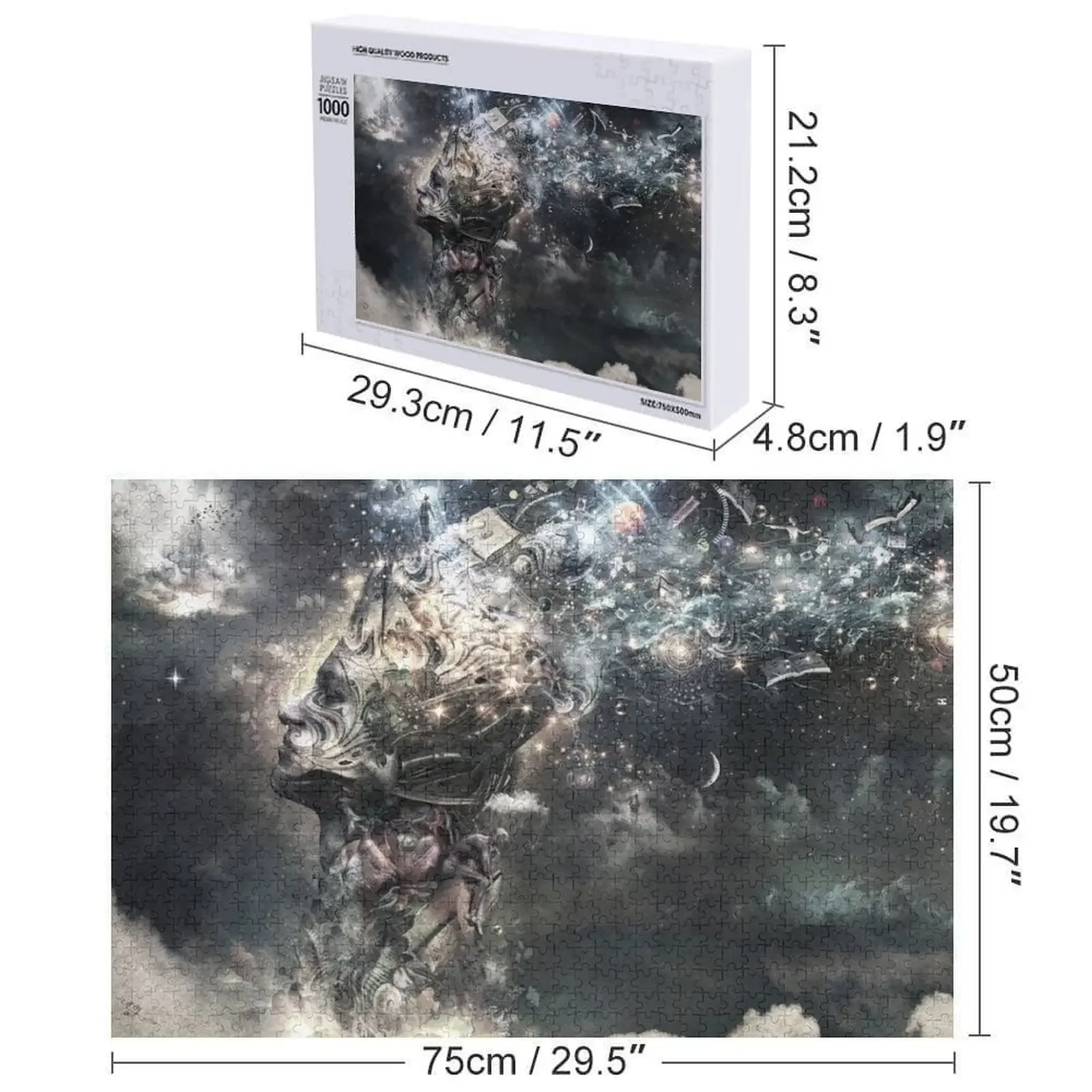 لغز الصور المقطوعة من كوما، صور خشبية، صناديق خشبية مخصصة