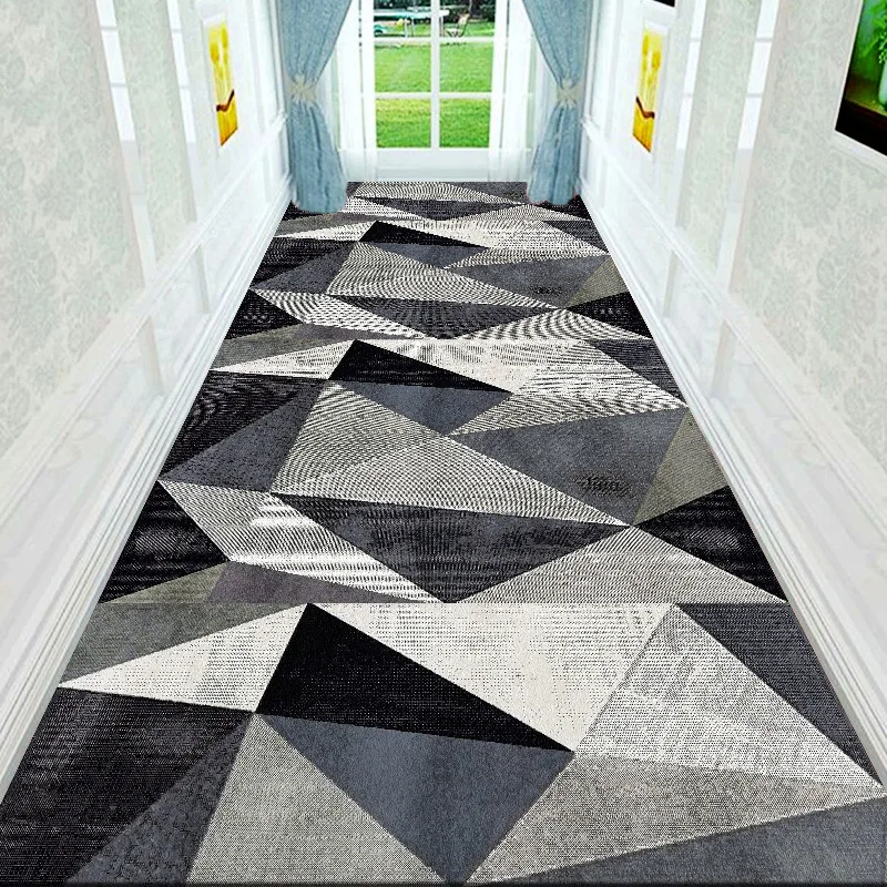 

Geometric Nordic Long Corridor Carpet Anti Slip Hallway Area Rugs Decoration Home Porch Entry Doormat Washable Carpet Runner