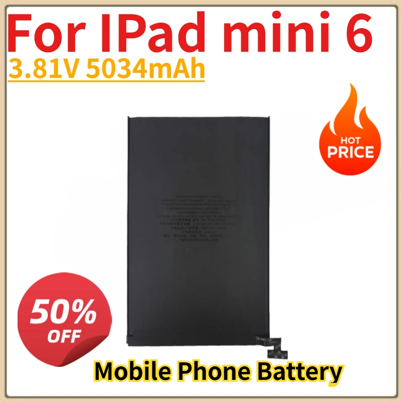 

Высококачественная новая батарея для мобильного телефона 3.77/3.81V 5173/5034mAh для iPad Mini, iPad mini5, mini6, A2133/A2124/A2125/A2126, A2568