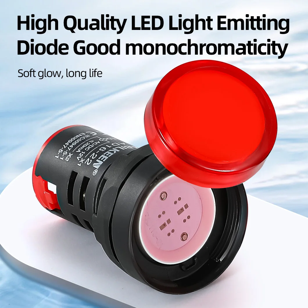 ABILKEEN AD16-22 Industrial Signal Indicator Light Digital Display Ammeter/Voltmeter/Temperature Meter/ Hz Meter Signal Meter