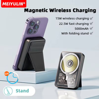 10000mAh Magnetic Wireless Power Bank With Stand 5000mAh USB C PD20W Fast Charging Mobile External Battery for iPhone 15 Samsung