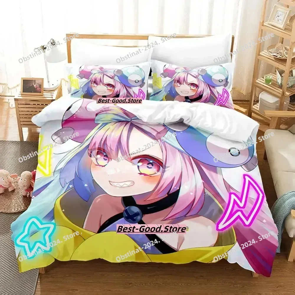 

2023 Kawaii Iono Bedding Set Single Twin Full Queen King Size Bed Set Adult Kid Bedroom Duvetcover Sets Anime parure de lit Bed
