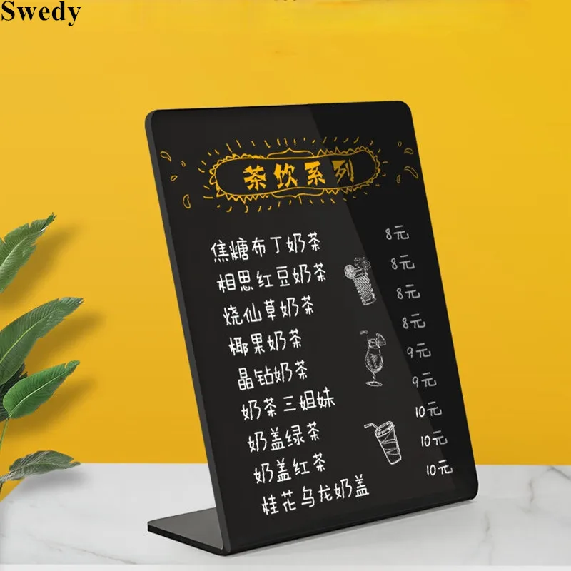 

A5 148x210mm Reusable Chalkboard Signs Stand Blackboard Display Tabletop Wedding/Kitchen Menu Food Labels Board Easel