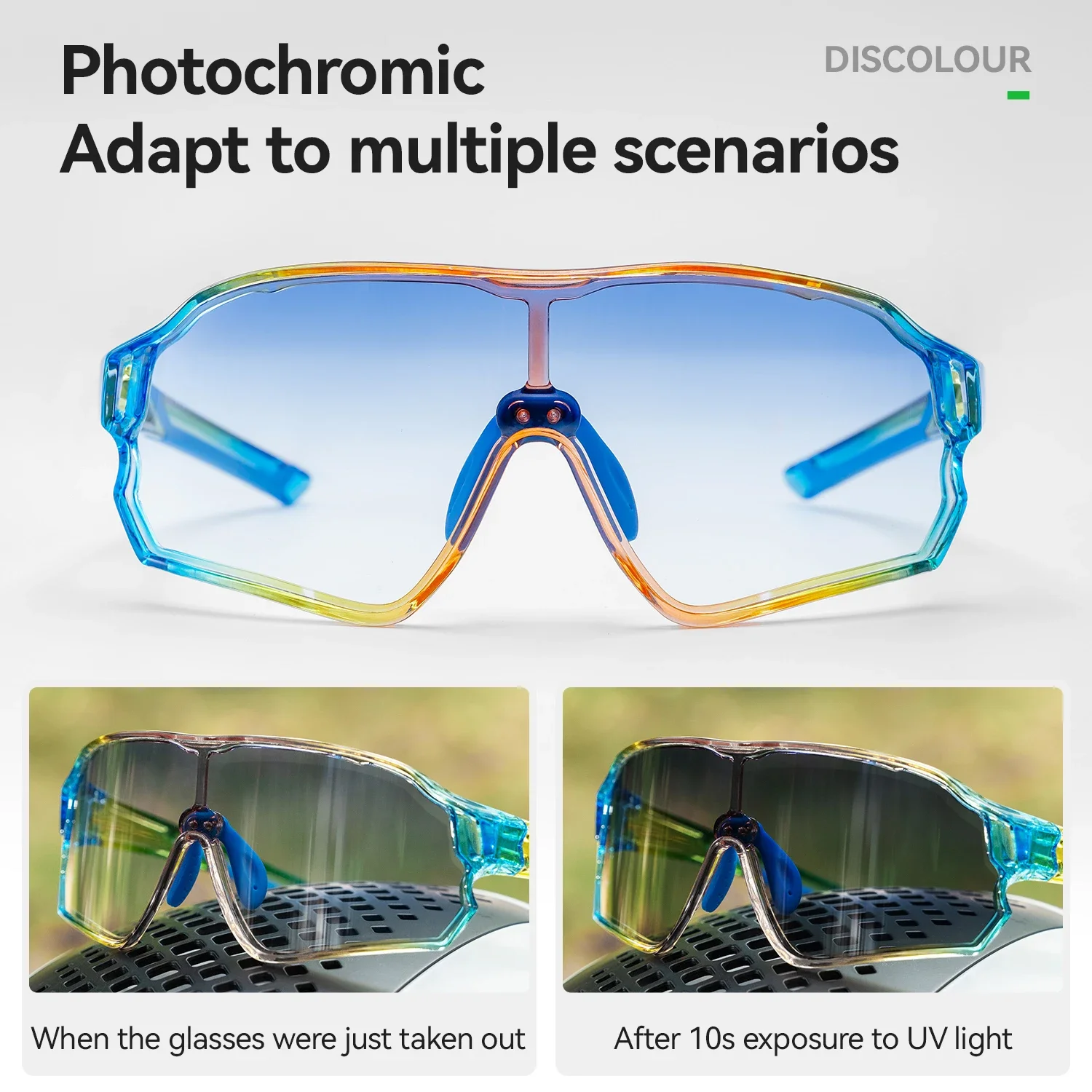 ROCKBROS Children Bicycle Glasses Photochromic UV400 Sports Cycling Glasses Sunglasses Eyes All-day Lightweight Bike Glasses - Image 5