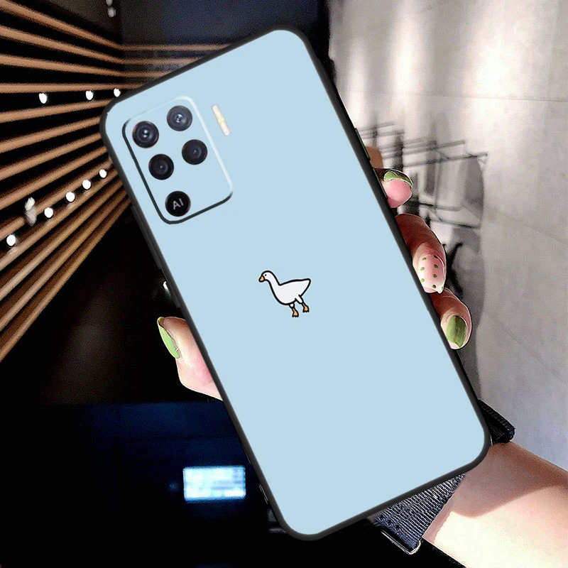 Cartoon Funny Goose Case For OPPO A96 A76 A16 A94 A74 A54 A53 A57 S A15 A52 A72 A93 A5 A9 A31 A17 A77 A78 Coque