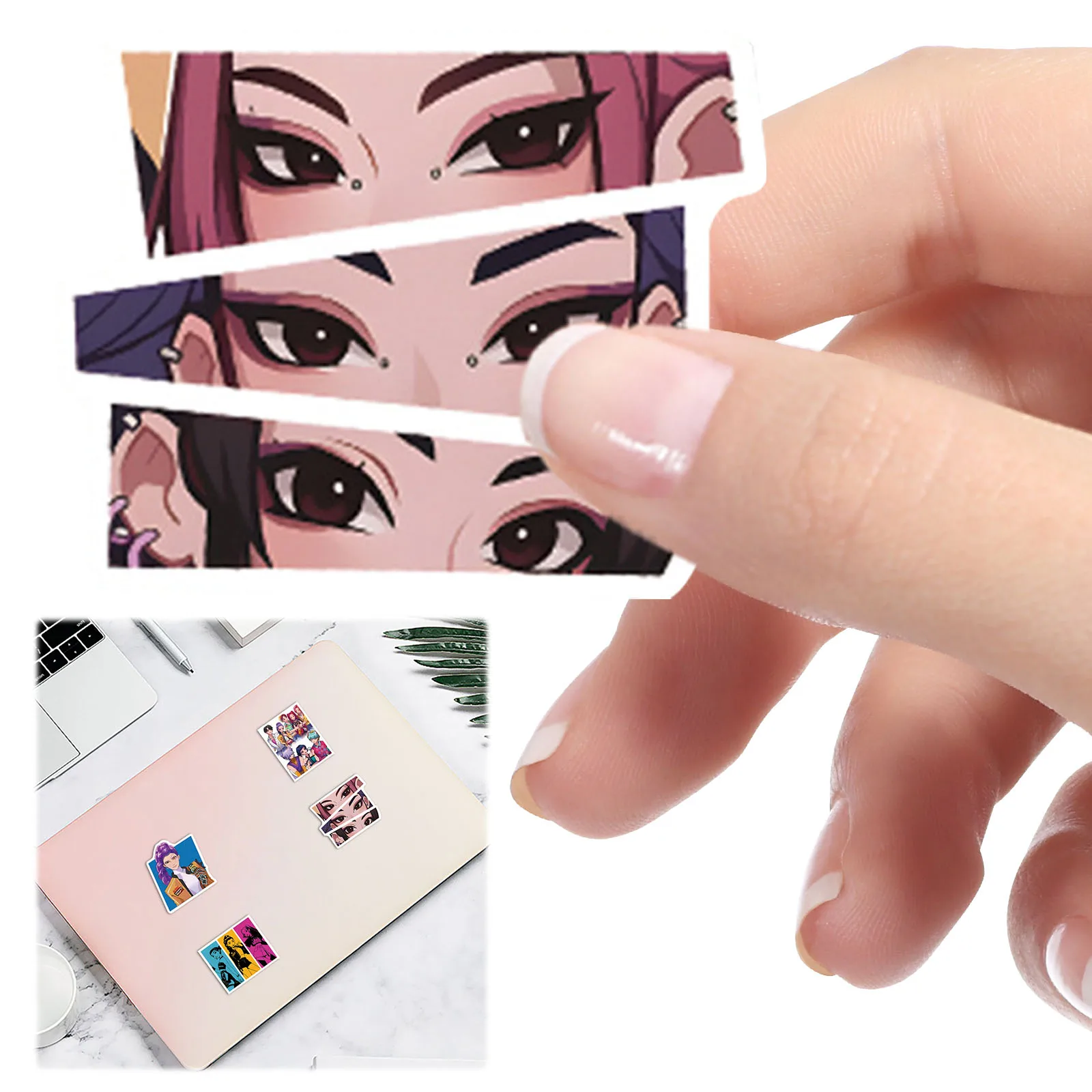 100/55 قطعة Kpop De Mon الصيادين ملصقات أنيمي لعبة الكرتون الشارات DIY بها بنفسك سجل القصاصات الهاتف الثلاجة الأمتعة سكيت الدراجة الاطفال اللعب