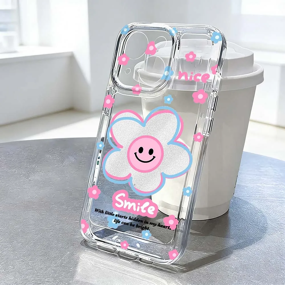 

Luxury Fruit Heart Phone Case For Apple iPhone 17 Air 16e 16 15 14 13 12 11 Mini Pro Max Plus Transparent Soft Cover