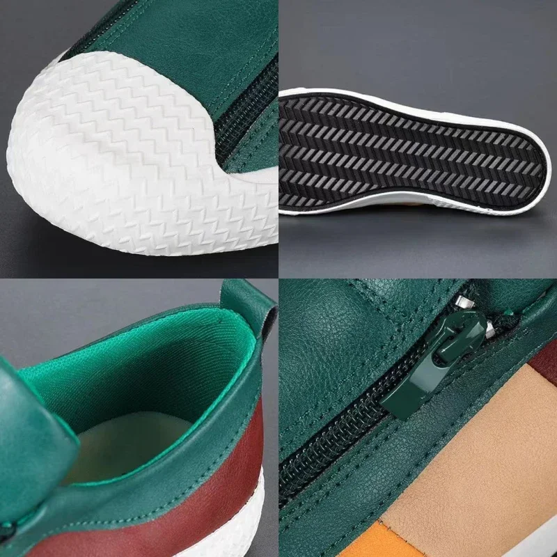 Men\'s Sneakers High Quality Men Shoes Comfortable Leather Shoes Wear-resistant Plus Size Casual Driving Shoes Hot Sale Moccasins