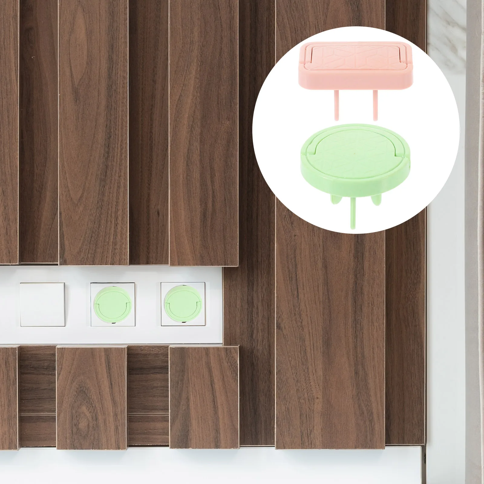 

8pcs Power Outlet Abs Durable Socket Covers For Baby Dustproof Electrical Leakage Protection Home Outlet Socket Covers Kids