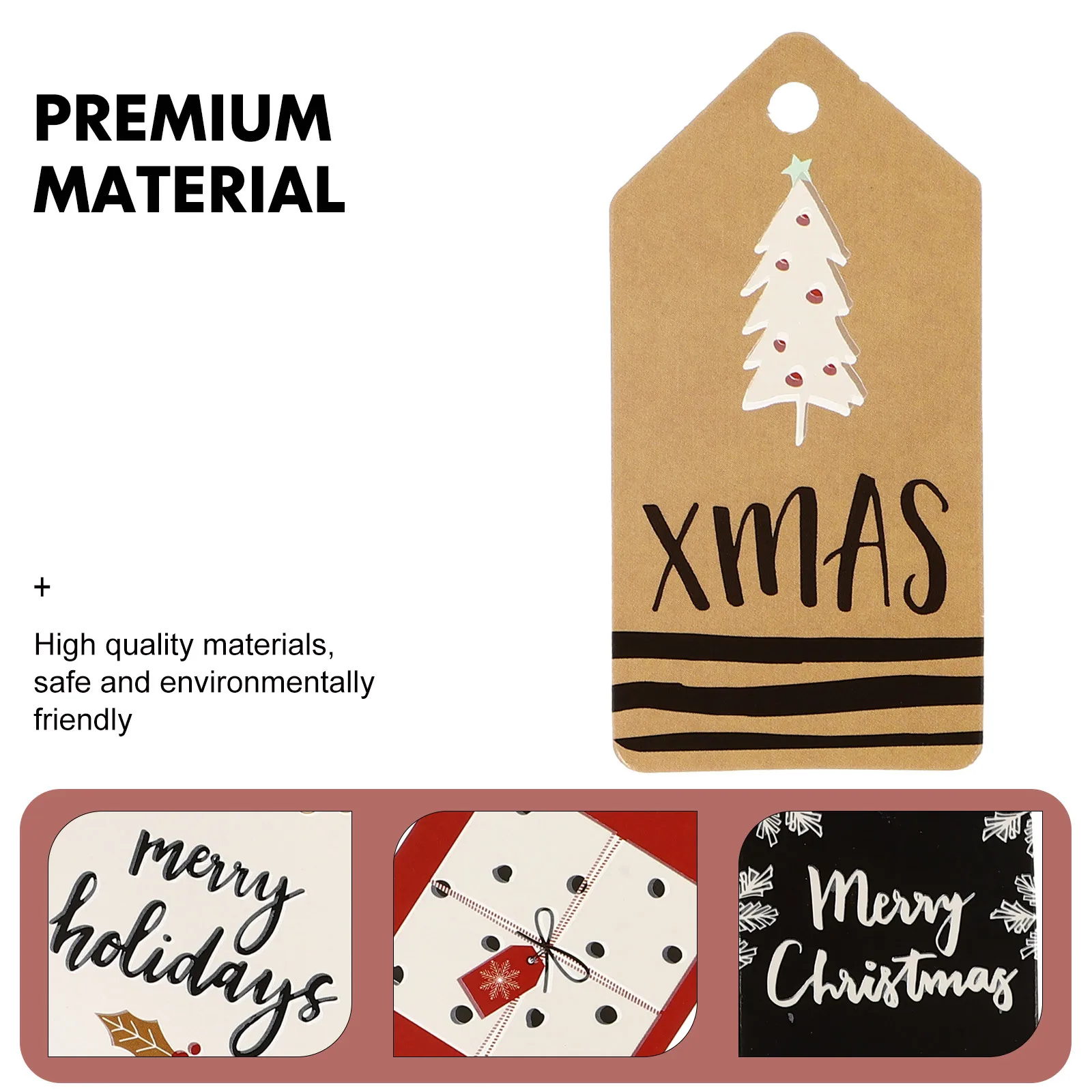 24 قطعة شجرة عيد الميلاد الزخرفية معلقة علامات ورقية هدية عيد الميلاد تسمية لوازم الحفلات علامة ديكور ورقة علامة شجرة عيد الميلاد قلادة #2