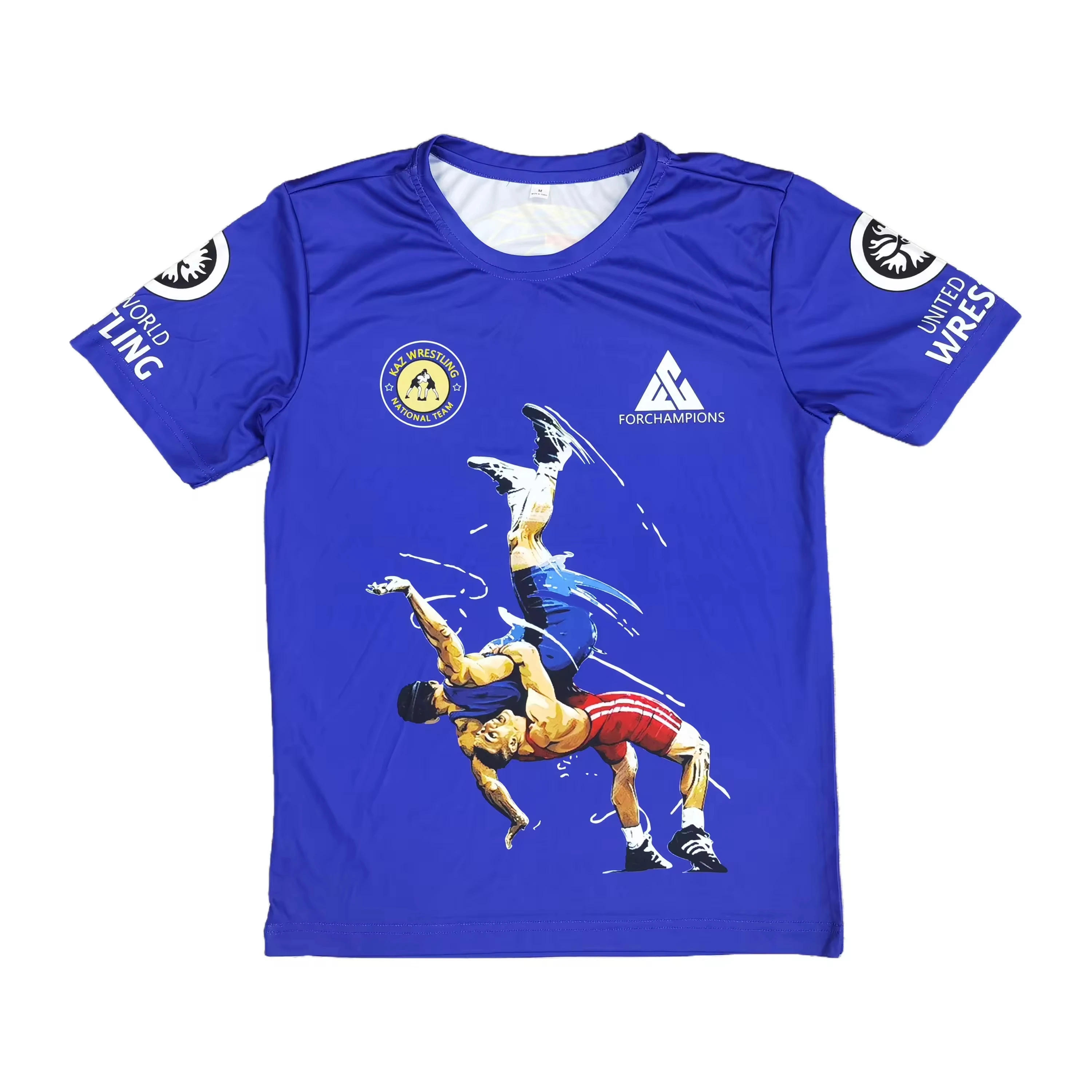 Kinder-T-Shirt für den Wrestling-Trainingsplatz der Iranischen Nationalmannschaft, Marineblaues Kurzarm-Oberteil, Ideal für Sportübungen & Fitnessbekleidung Moto – Detail 10