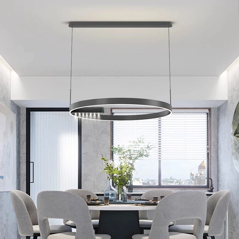 Moderno simples pendurado LED lustres para sala de estar, iluminação interior, lâmpada do teto, iluminação para sala de estar