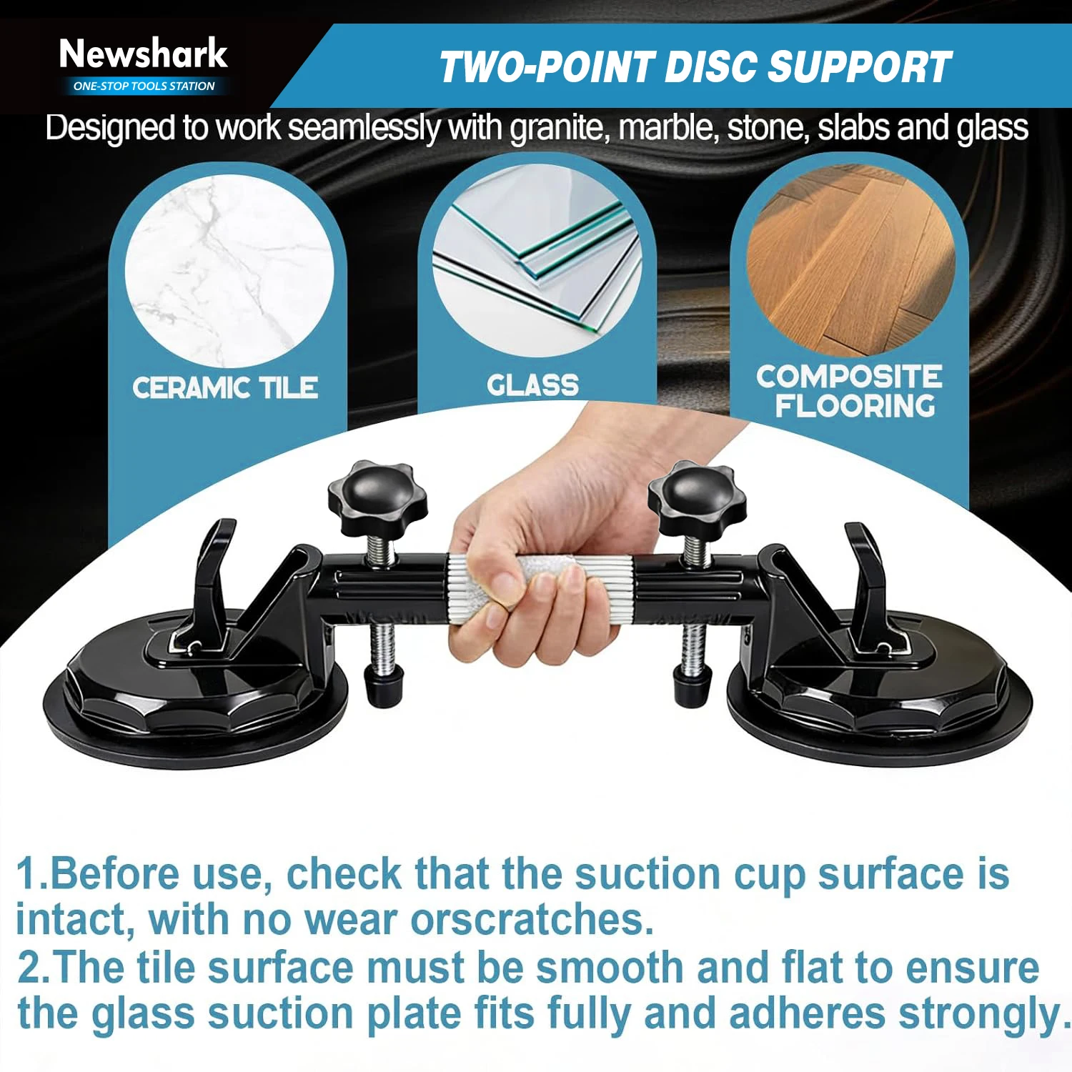Suction Cups Heavy Duty Alumin - огляд і ціна Heavy Equipment Glass