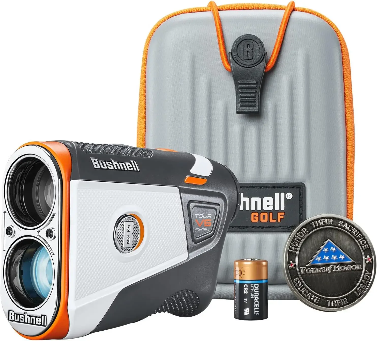 V6 Golf Rangefinder Bundle - PinSeeker with Visual JOLT, BITE Magnetic Mount - Includes PlayBetter Microfiber