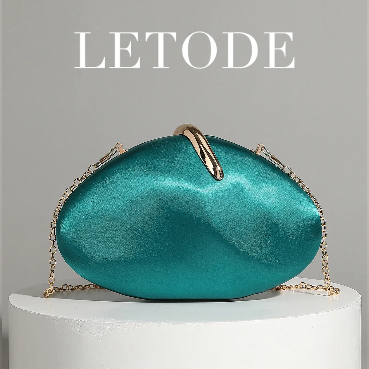 Fashion Special-Shaped Clutch Bag, Unique Shape Design, Shoulder Bag, Crossbody Satin Box Bag, Dinner Bag.