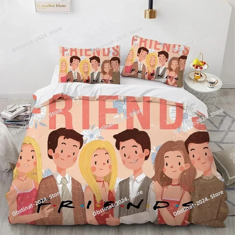

Friends TV Show Bedding Set Printed single Comforter Quilt Bed Duvet Cover Pillow Case 3 Pieces Sets Kids Adult Size Linen Sheet