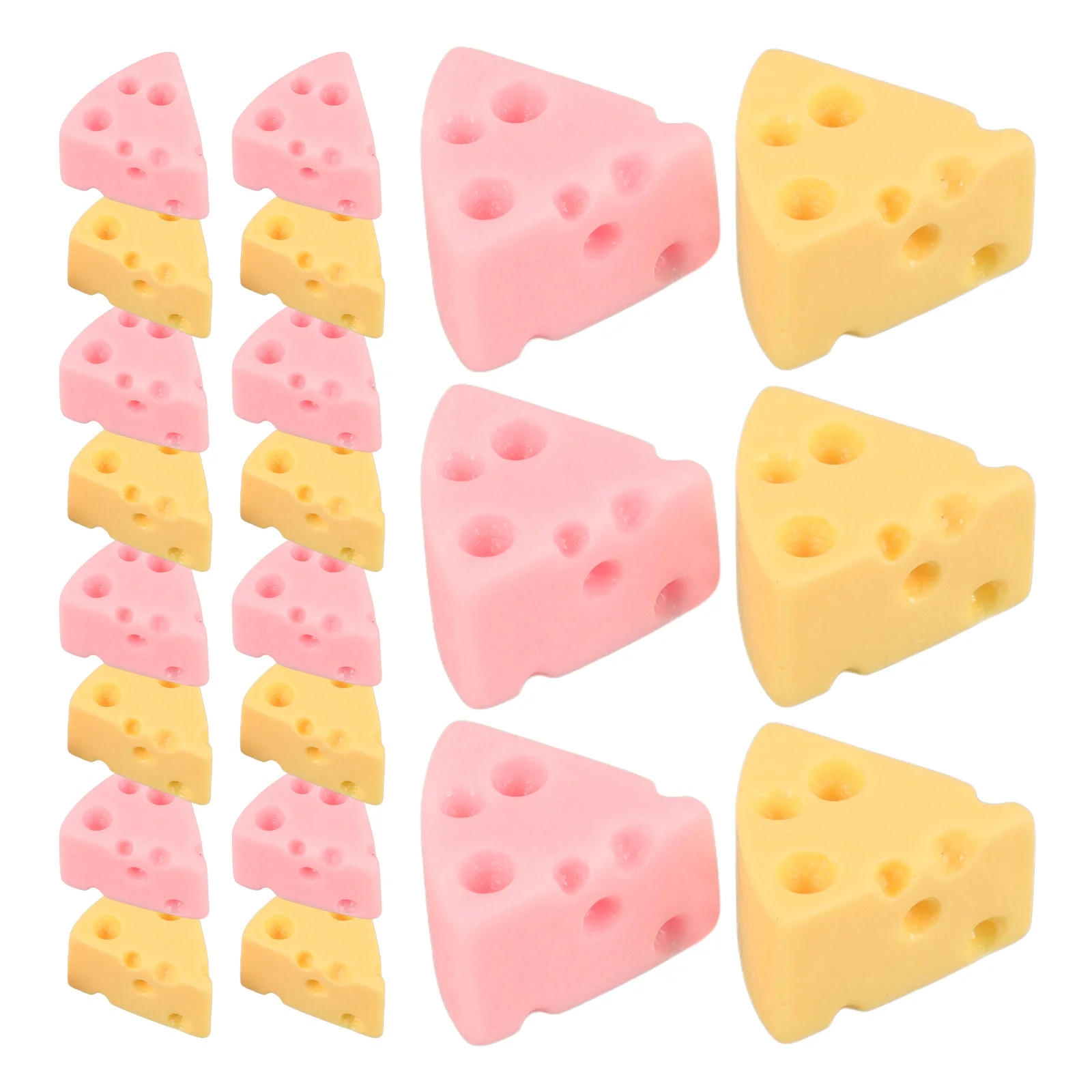 

40pcs Cheese Resin Accessories Miniature Charms Pendant DIY Adornments Hair Ring Food Pendants Phone Case Decor Jewelry Crafting
