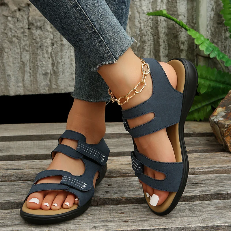 Sandalias de tacón con cuña para Mujer, zapatos de plataforma elegantes, ligeros, de verano