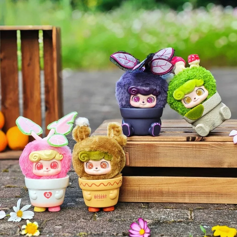 Jotoys Q Bao Pflanzentopf-Geschichten-Serie Blindbox Sammlerstück Kawaii Figur Desktop-Deko-Ornament Überraschungsgeschenk für Erwachsene