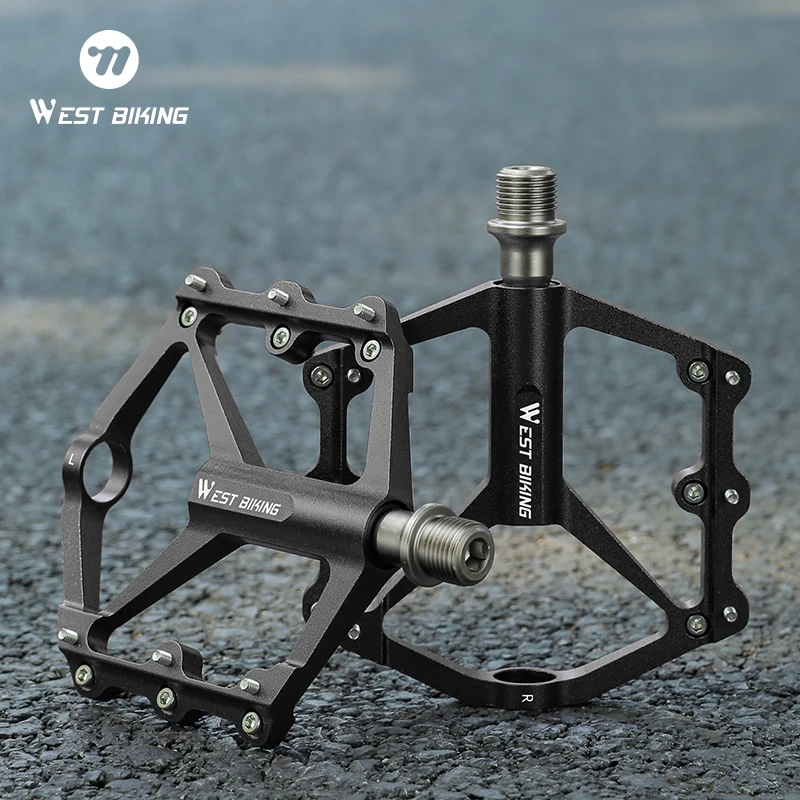 

WEST BIKING Bike Pedals 3-Sealed Bearings Aluminum Bike Pedals Durable & Non-Slip MTB Road Bicycle Pedals Bicycle Accessories