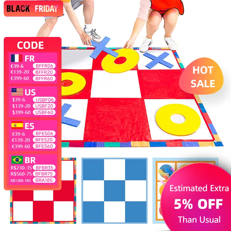 XO Chess Outdoor Indoor Toys Interaction Leisure Sports Group Team Building Games For Kids Adults Carnival Games Party Favor