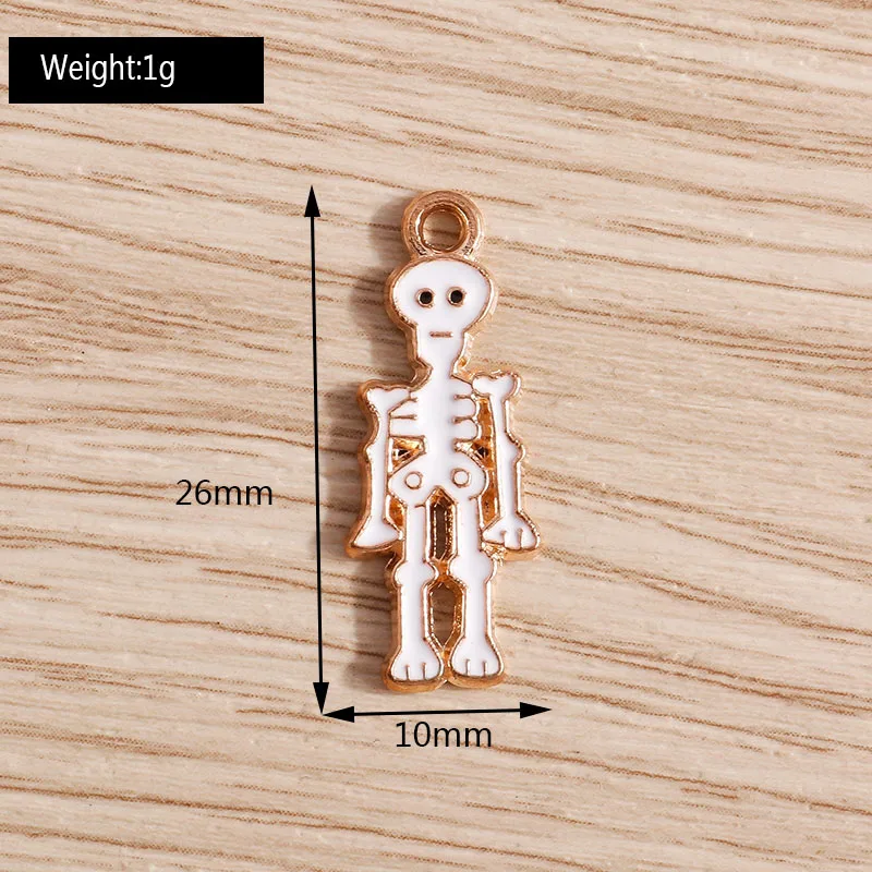 Tusember 10 Stück Halloween-Anhänger, handgefertigt, Geist, Teufel, Kürbis, Mumie, Fledermaus, Anhänger für Armband, Halskette, Ohrringe, Schmuckherstellung, DIY – Detail 24