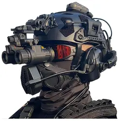 Outdoor Tactical Helmet Set Airsoft Mask Wargame Game Equipment with Four-eye night vision goggles model Headset Alloy NVG Mount