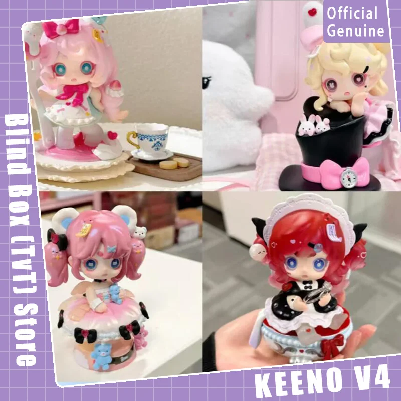 

Подлинная серия Keeno V4 Miracle Feast, слепая коробка, милая коллекция, украшение для рабочего стола, модный тренд, подарок-сюрприз для девочки