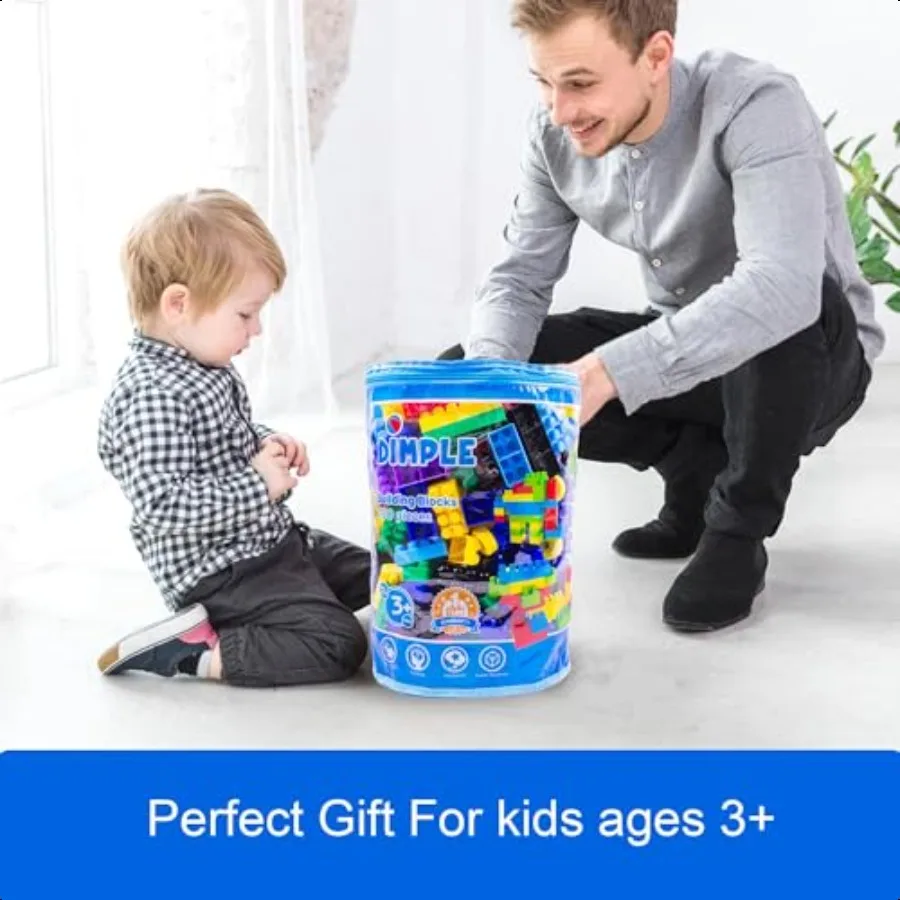 Blocos de construção para crianças, 300 peças, brinquedos de empilhamento, jogos de quebra-cabeça para aprendizagem e haste, brinquedos montori divertidos, blocos educativos para bebês a