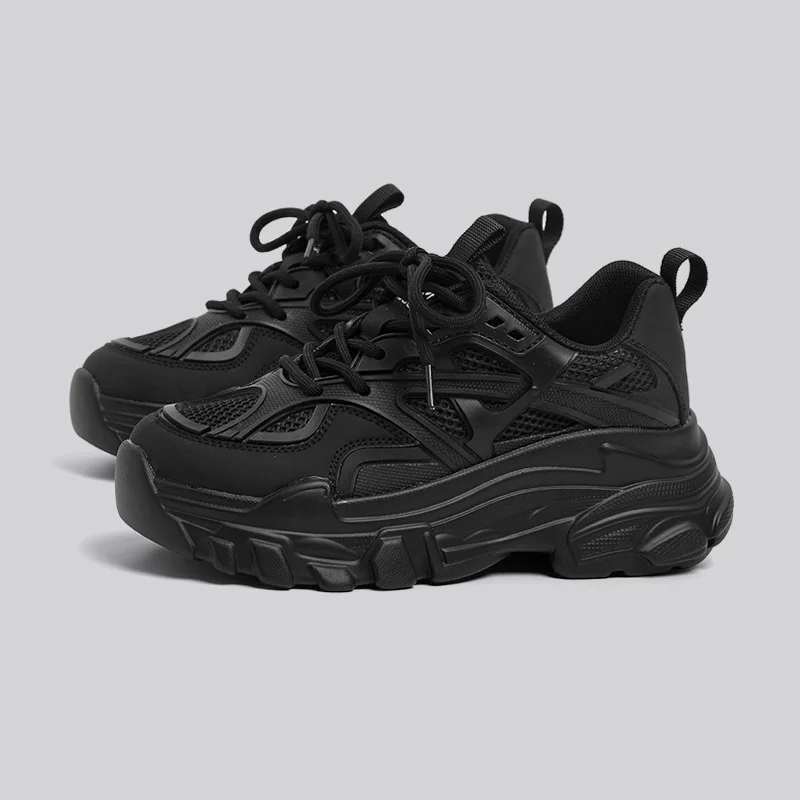 

Women's Thick Sole Casual Sneaker 2026 Spring New Platform White Sports Shoes Breathable Chunky Ins Height Increasing Shoes