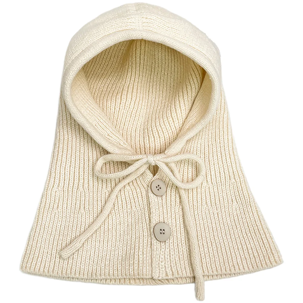 Wool Blend For balaclava Hat Scarf All-in-One Knitted Neck Gaiter for Cold Weather Unisex Warm Head and Neck Coverage