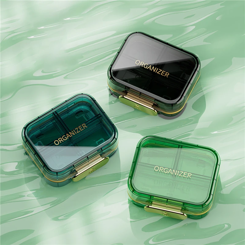 Convenient Pill Box Dust Proof Secure Closure Mini Dispenser Tablet Pill Organizer Case Dispenser Outdoors Travel Tablet Holder