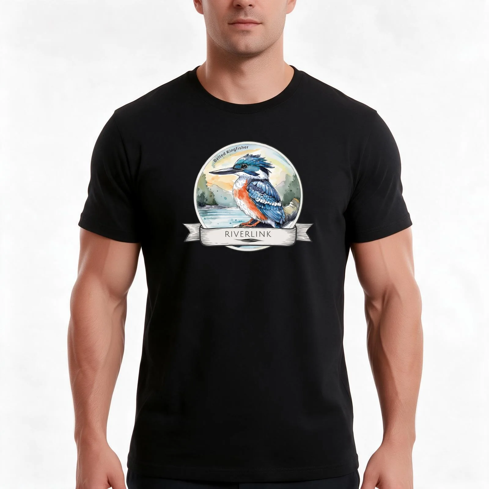 Masterworks: Belted Kingfisher T-Shirt Summer Casual Cotton Tee Oversized Streetwear Tops Vintage Graphic Print 100% Cotton