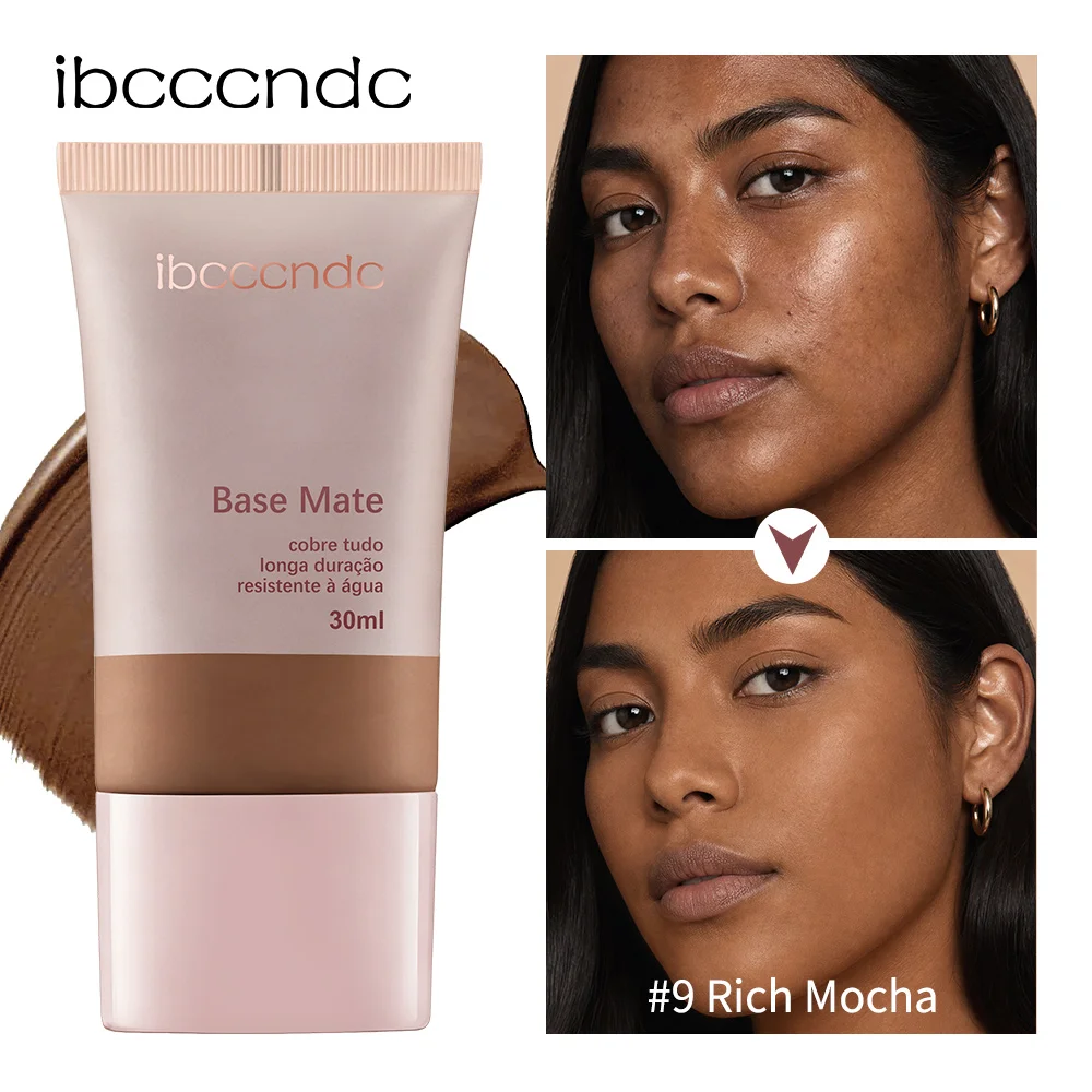 Matte Foundation 30ml Natural Coverage Long Lasting Waterproof Sweatproof No Smudge Smooth Skin Friendly Soft Matte Finish Oil C