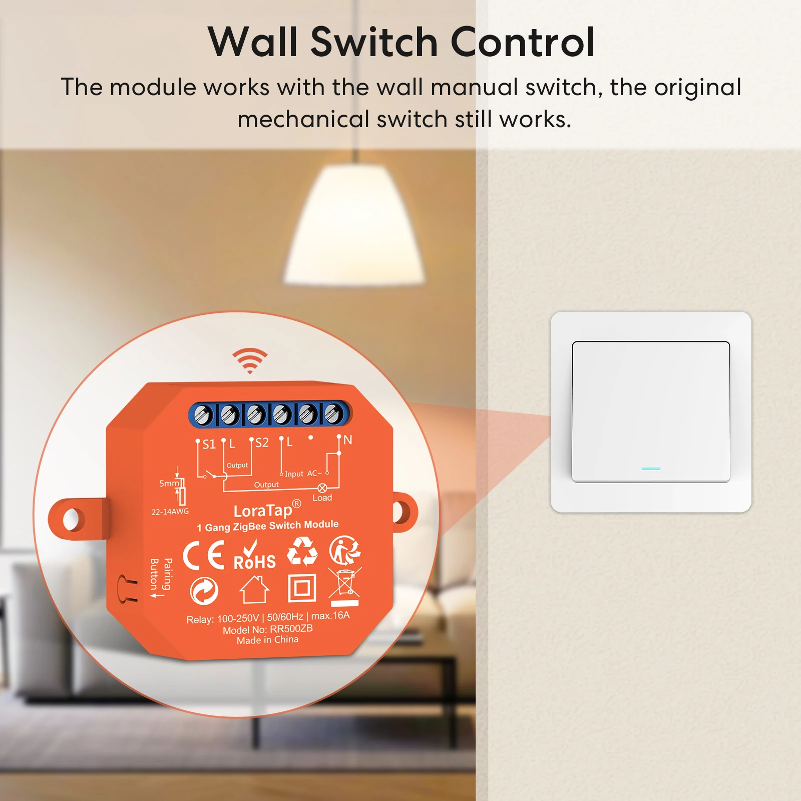 Tuya ZigBee/Wi-Fi Wireless Switch-Relaismodul 2-Wege-Steuerung 16A Sprachsteuerung von Google Alexa