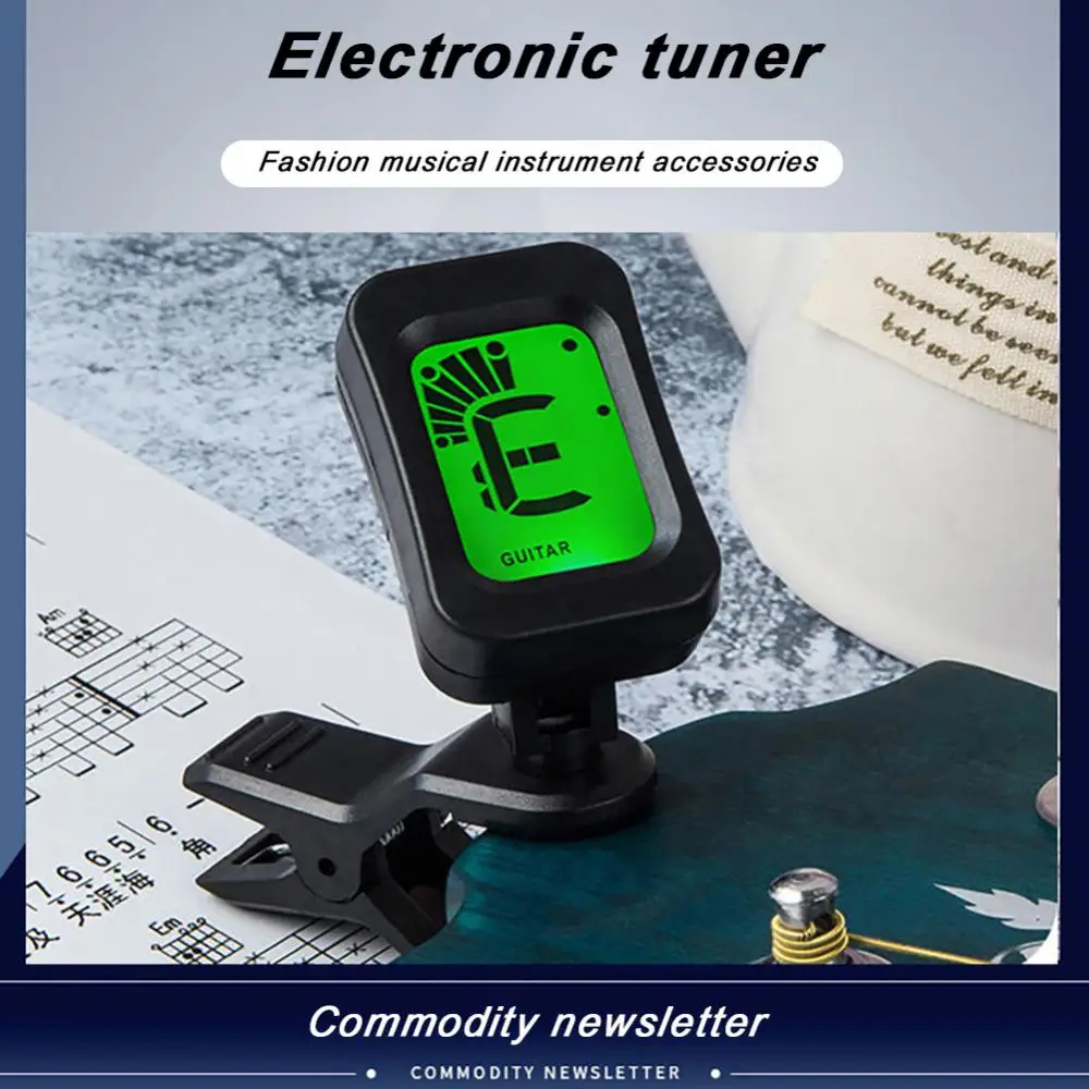 LCD Clip On Tuner Electric Acoustic Guitar Bass Violin Banjo Ukulele Guitar Universal Tuner Guitar Electronic Tuner Chromatic