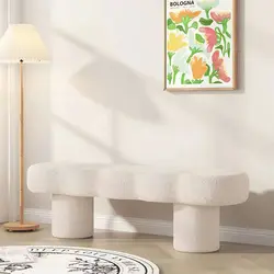 Corredor Otomano-Longo Sofá Stool para Quarto, Bed End, vestiário, apoio para os pés, Home Furniture, Wave Bench