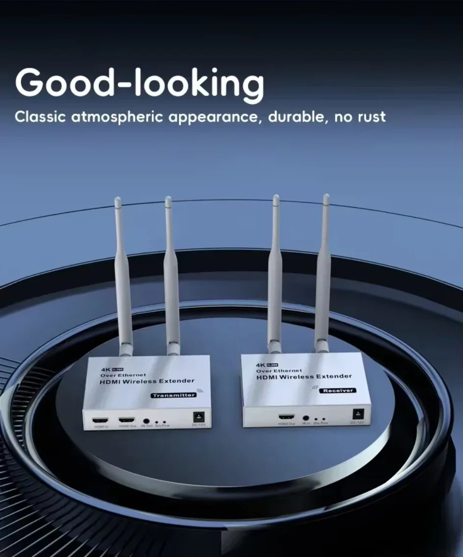 4K 200M/300M 5.8GHz Wireless Transmitter Receiver Extender 1 TX-4 RX Audio Video Extender HDMI-Compatible Loop-Out For TV Box