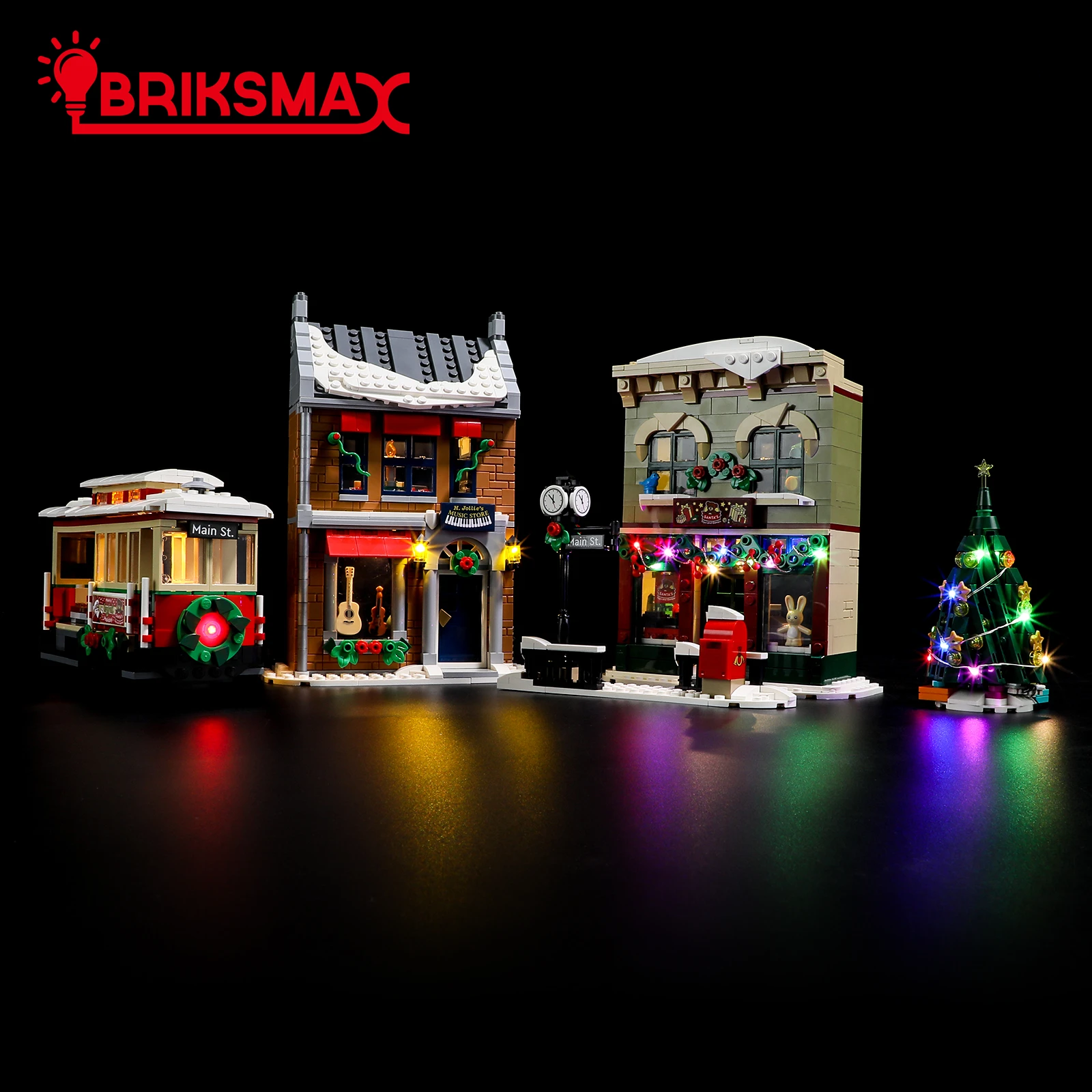 BriksMax LED Light Kit for 10308 Holiday Main Street Building Blocks Set (NOT Include Model) Toys for Children