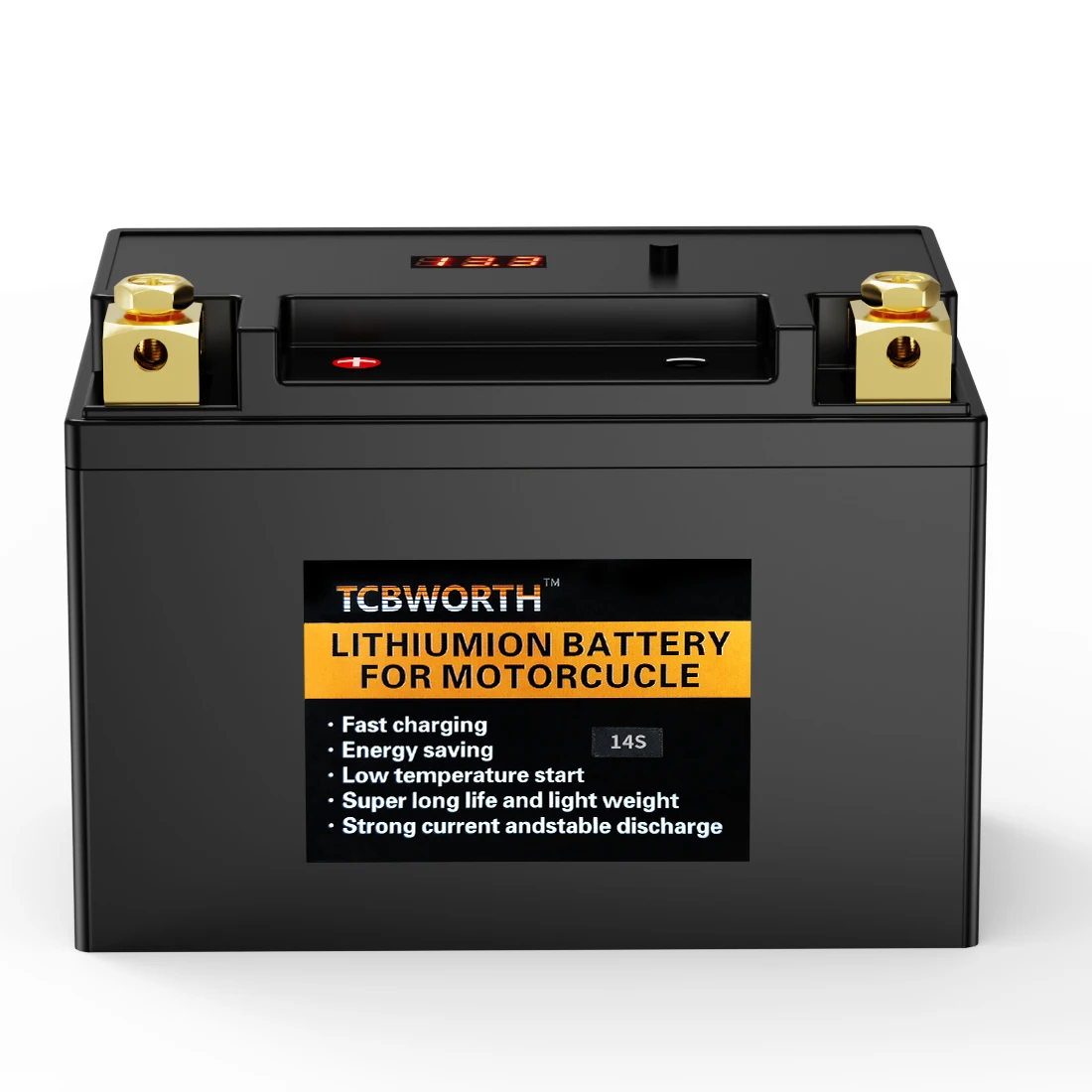 14S LiFePO4 Motorbike Starter Battery,CCA 480A 12V 8AH for ATV,UTV,Jet Ski,Scooter,Law Mower,Tractor,Generator,Built-in BMS