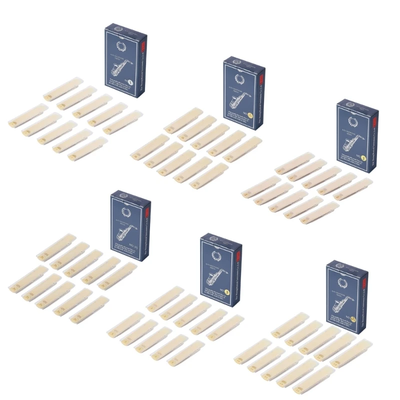 

10pcs Eb Alto Saxophone Reeds Strength 1.0-3.5 Tone Sax Instrument for Beginners Woodwind Instrument Parts Dropship