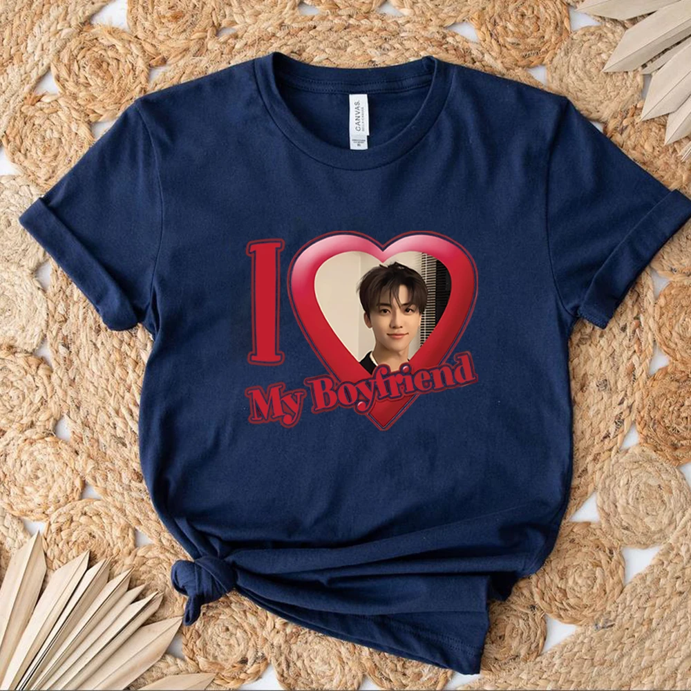 I Love My Boyfriend Jaemin T-Shirt NCT Dream Tour 2023 Shirts KPOP Concert Tee Fans Gift Women Fashion Summer Casual Tops