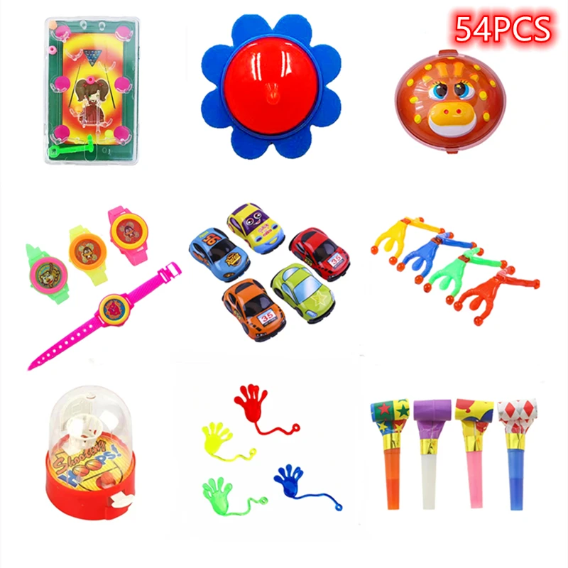 

54PCS 9 Different Toy Party Favors for Kids Birthday Party Baby Shower Gifts Pinata Fillers Christmas Carnival Prizes for Kids