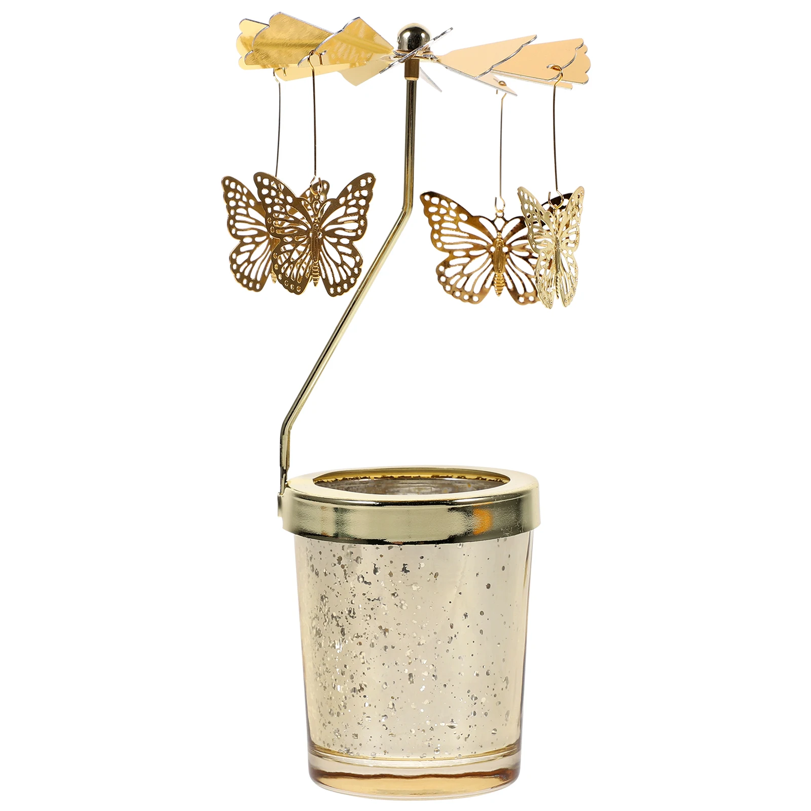 

Rotating Candlestick Tealight Holders Golden Lights Wedding Centerpiece Home Decor Party Gathering Stand