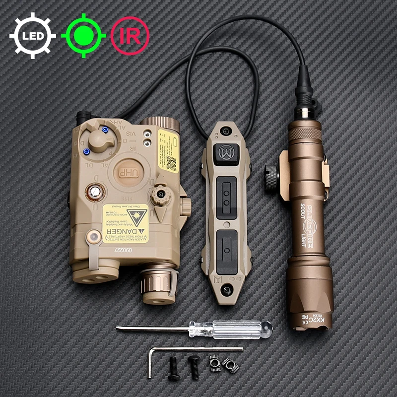 WADSN Peq15 indicator PEQ 15 box M600C flashlight dual control rat tail M600 tactical flashlight image 3