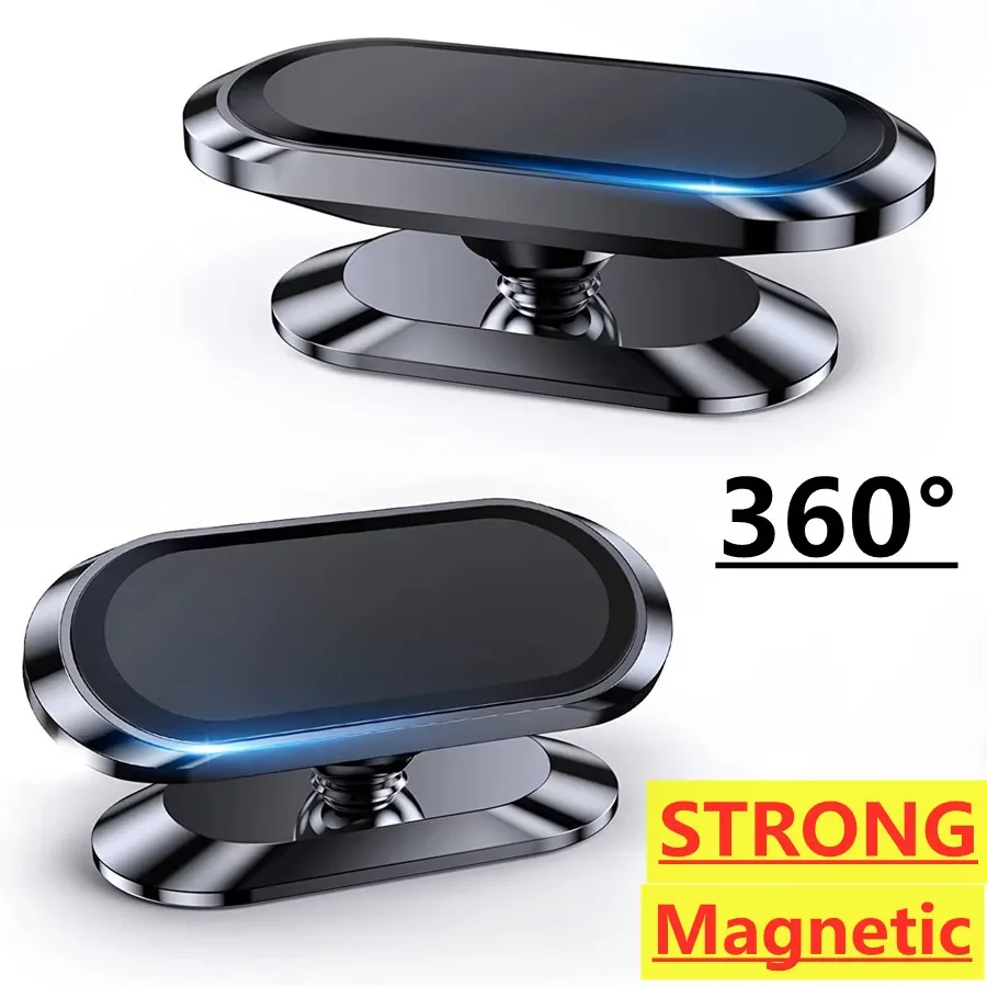 Support de téléphone magnétique universel pour voiture, rotation à 360 °, support de téléphone portable magnétique pour iPhone, Xiaomi, Samsung