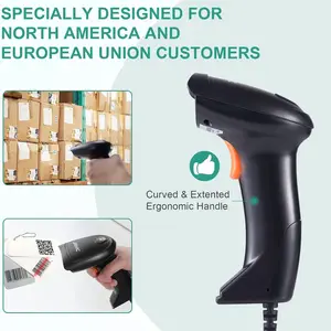 JRHC Handheld Barcode Scanner, 1D USB Laser, Bar Code readers, scanning tools, store devices, supermarket, library, warehouse 10 Main Sales BAR CODE READER - №4