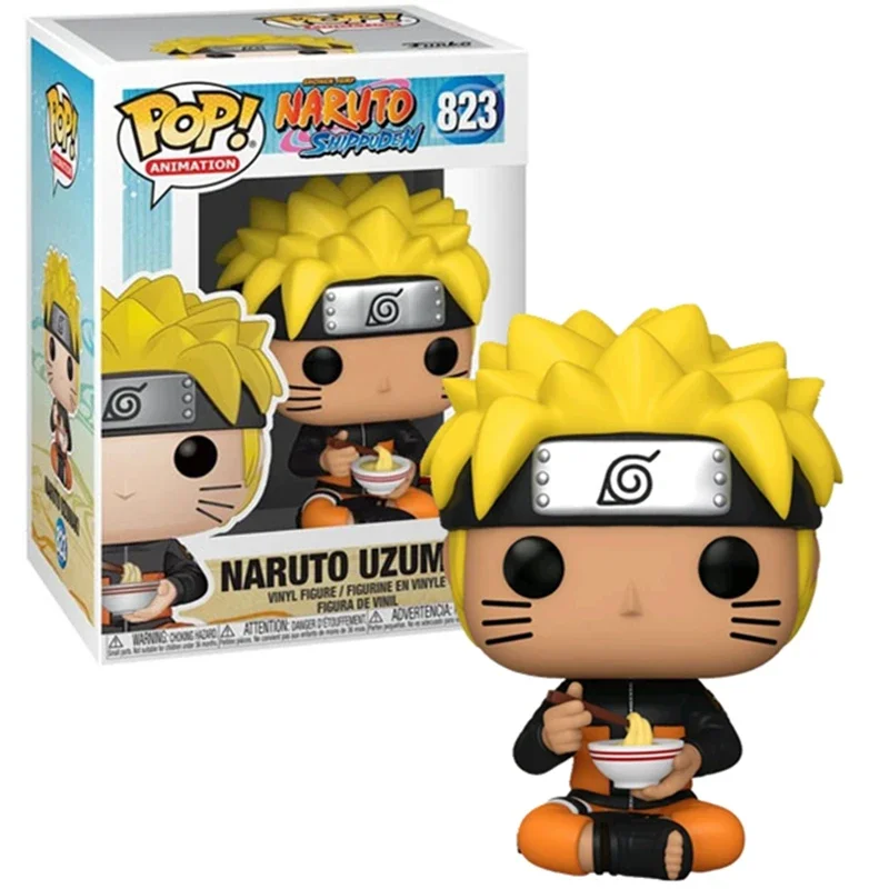 Funko pop-figuras de acción de Naruto, juguetes coleccionables CON CAJA original, Ninja Peripheral Limited Noodle Eat 823 # PVC, modelo nuevo