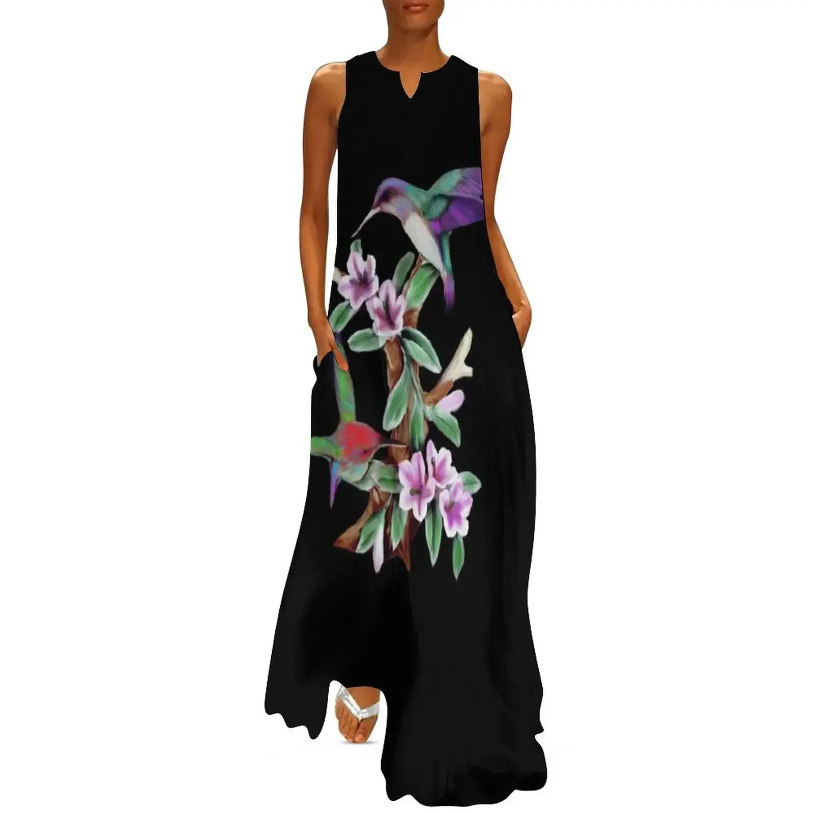 

Two Colorful hummingbirds, Long Dress evening dress ladies Summer dresses for women women clothing 2025 new arrivals Dress